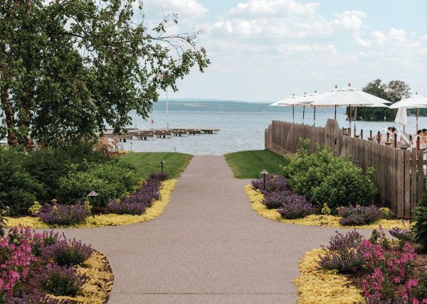 Lakeside grounds on Canandaigua Lake